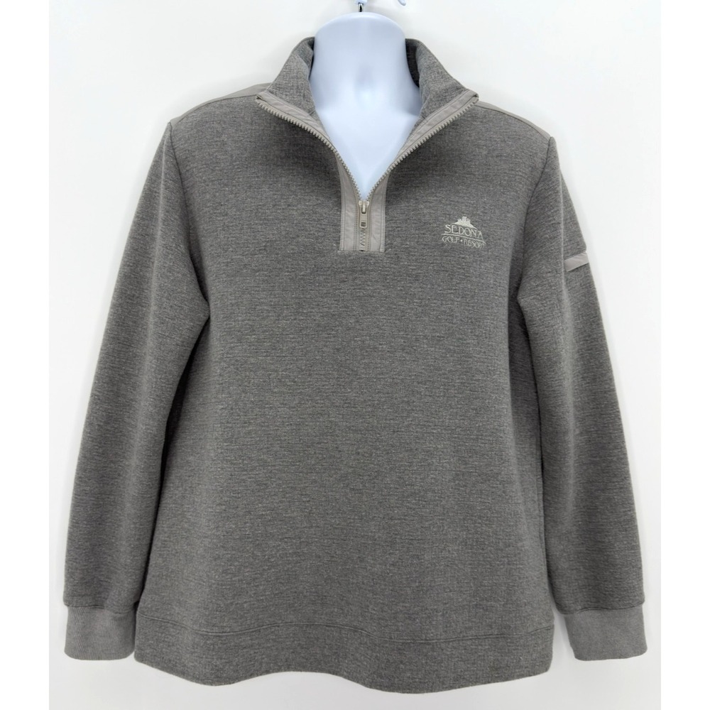 Bugatchi Sedona Golf Resort Mens L 1/4 Zip Pullover Gray Golf Arizona - Picture 3 of 13